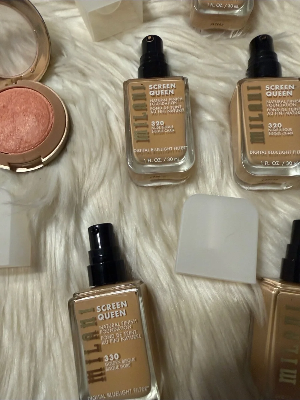 Milani Bundle Screen Queen Liquid Foundations & Blushes in Warm Beige and Rose